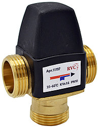 Клапан трехходовой термостатический RVC 1" (от +35°С до +60°С, Kvs 1,6) смесительный