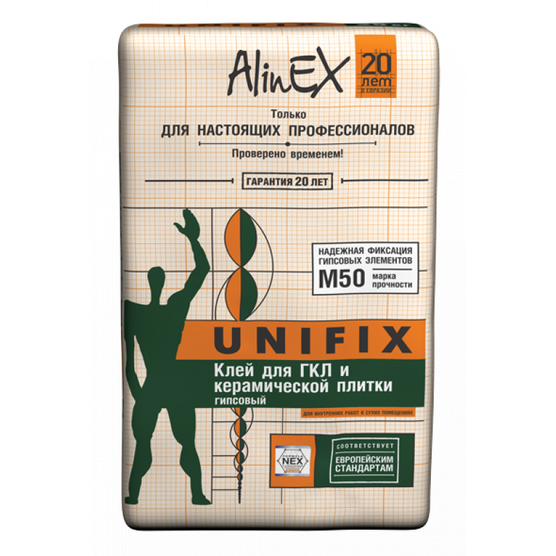 Клей для ГКЛ AlinEX «UNIFIX», 25 кг купить в Казахстане
