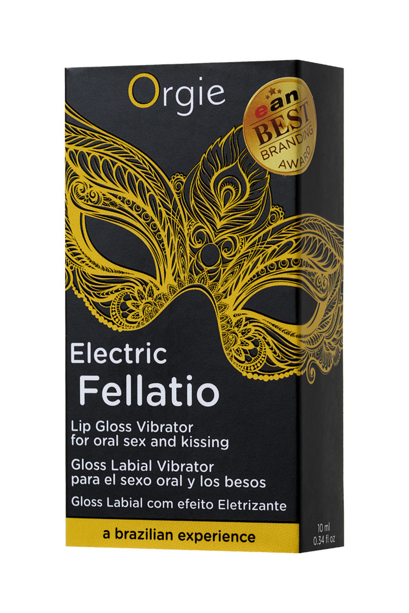 БЛЕСК ДЛЯ ГУБ С ВИБРИРУЮЩИМ ЭФФЕКТОМ ORGIE SEXY VIBE ELECTRIC FELLATIO, 10 МЛ