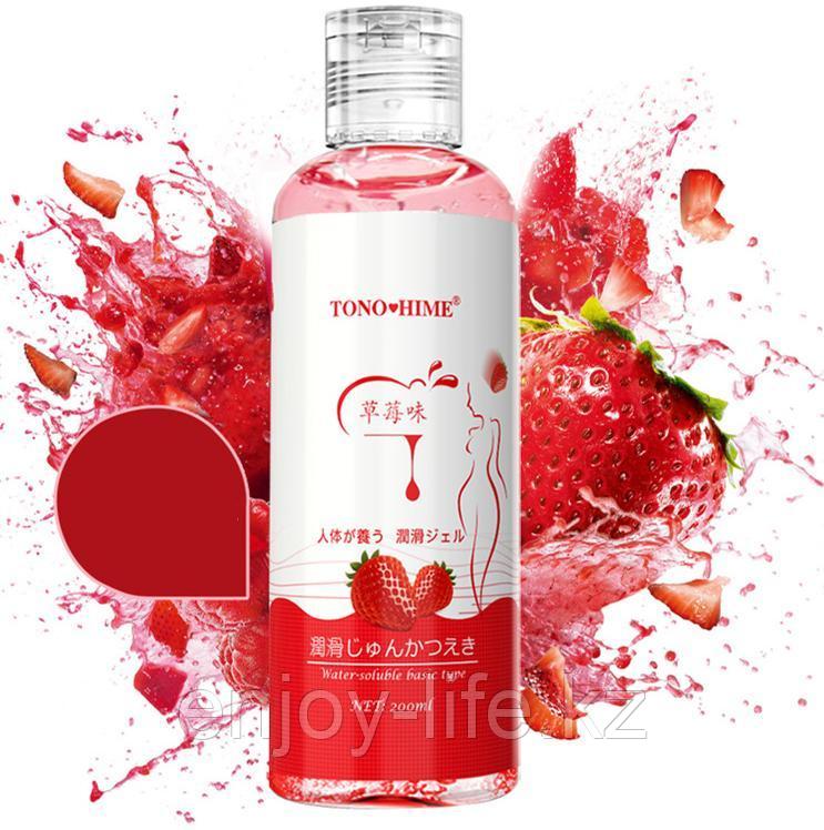 Оральная смазка с вкусом клубники (200 ml.)