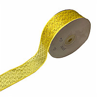 Лента капроновая с золотым люрексом 40 мм, Д3-81 желтый