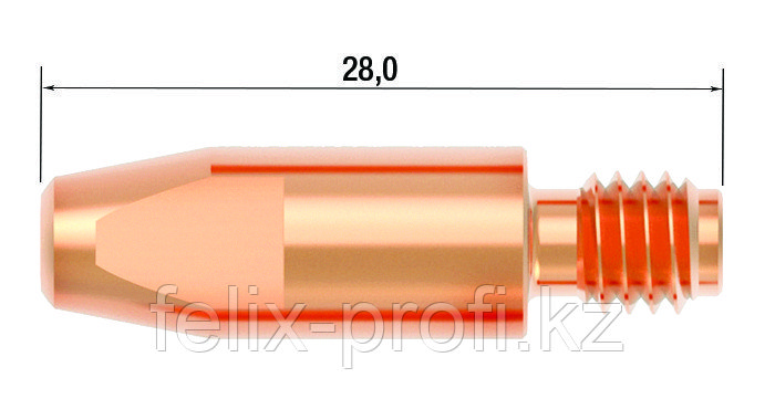 Fubag Контактный наконечник M6х28 мм CuCrZr D=0.9 мм (25 шт.)