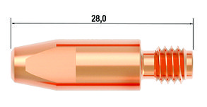 FUBAG Контактный наконечник M6х28 мм CuCrZr D=1.2 мм (25 шт.)