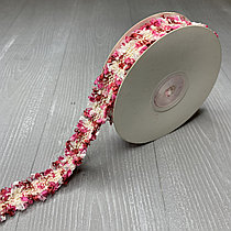 Тесьма "Шанель" шелковая 25 мм, N-05 малиново-розовый