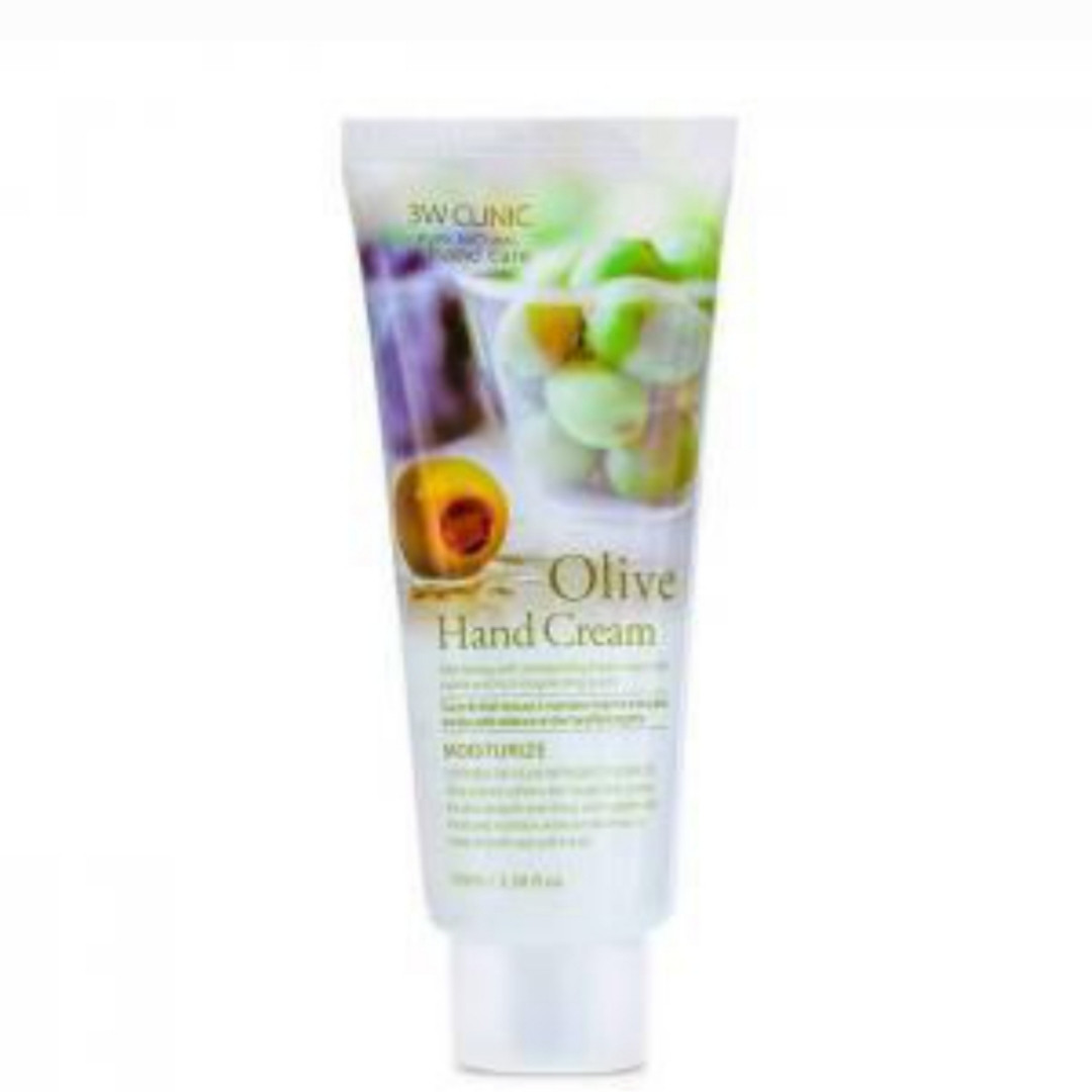 Увлажняющий крем для рук смягчающим экстрактом оливы 3W Clinic Olive Hand Cream