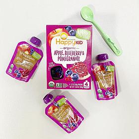 Детское пюре Happy Kid Organic Apple, Blueberry & Pomegranate