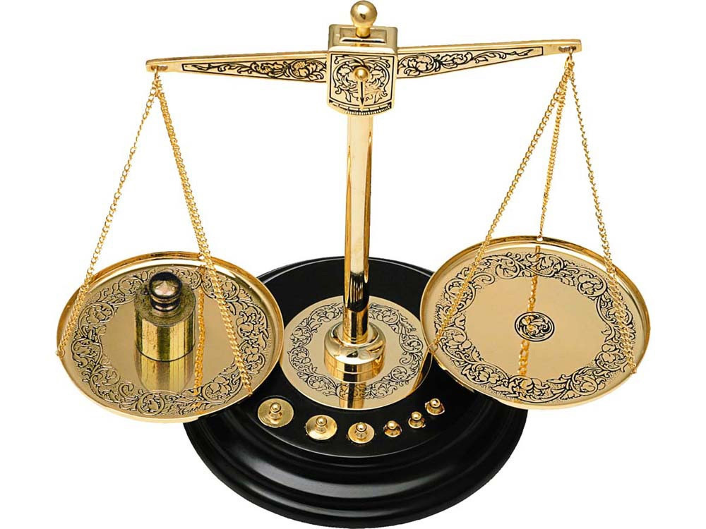 Весы декоративные с гирьками (артикул 500525)