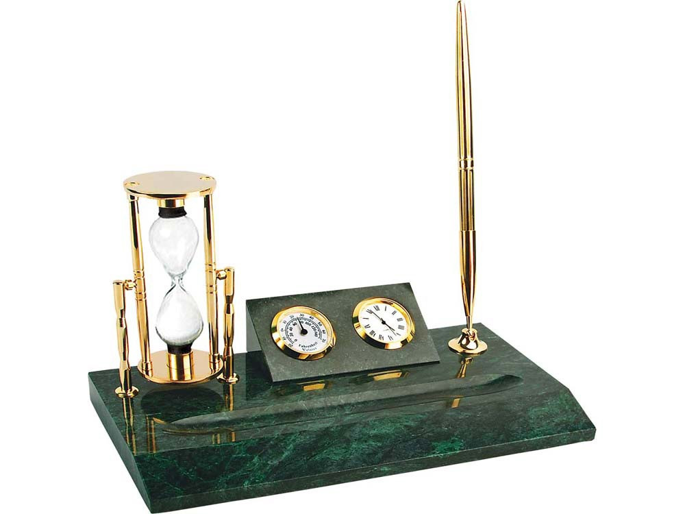 Настольный прибор Дворянское собрание, золотистый/зеленый (артикул 613738)