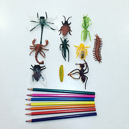Набор из 10 резиновых насекомых, фото 2