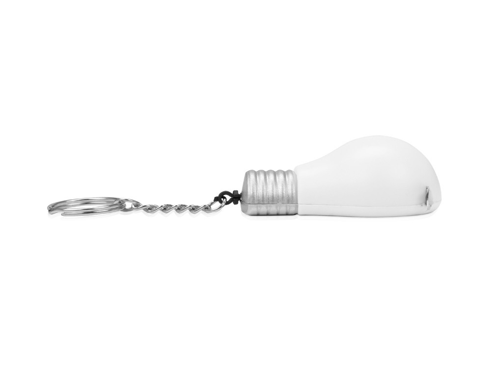 Брелок-рулетка для ключей Лампочка, белый/серебристый (артикул 709526) - фото 6 - id-p65789267