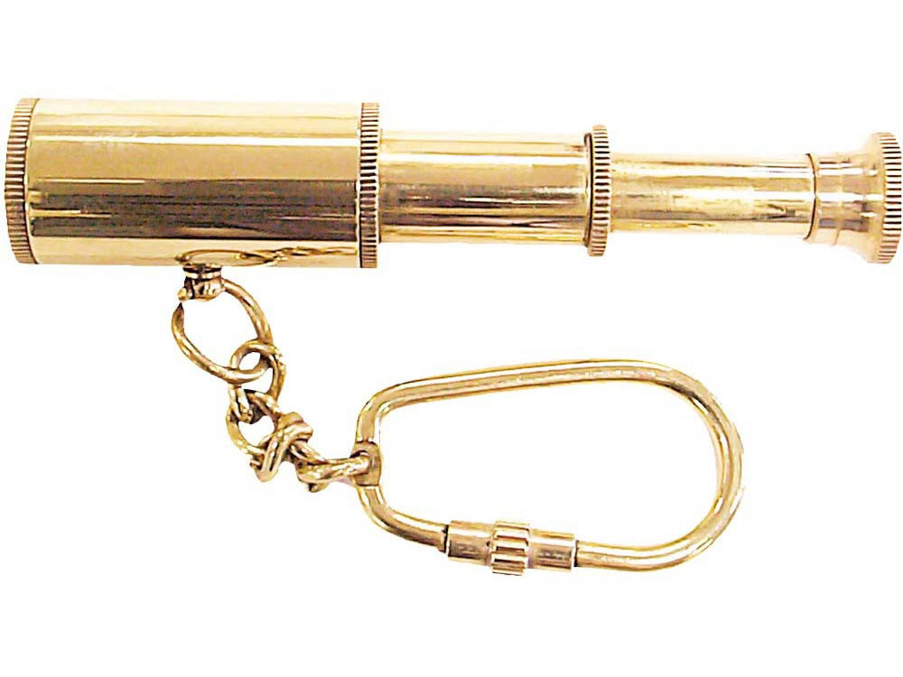 Брелок подзорная труба, золотистый (артикул 70395) - фото 1 - id-p65789459