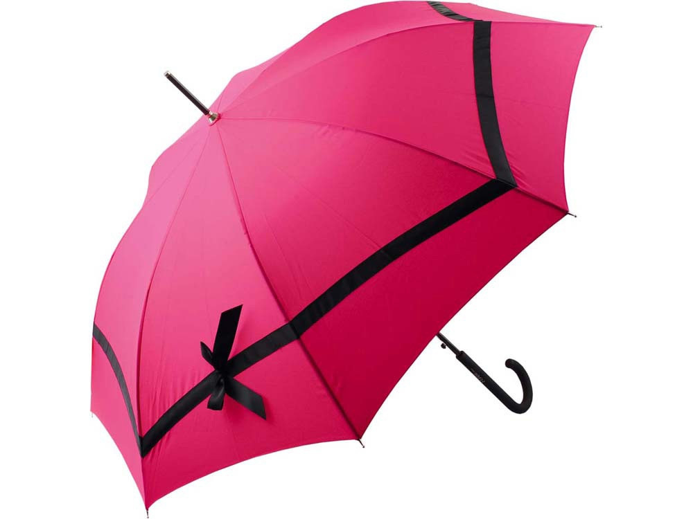 Зонт-трость Ferre, розовый/черный (артикул 90523) - фото 1 - id-p88581575