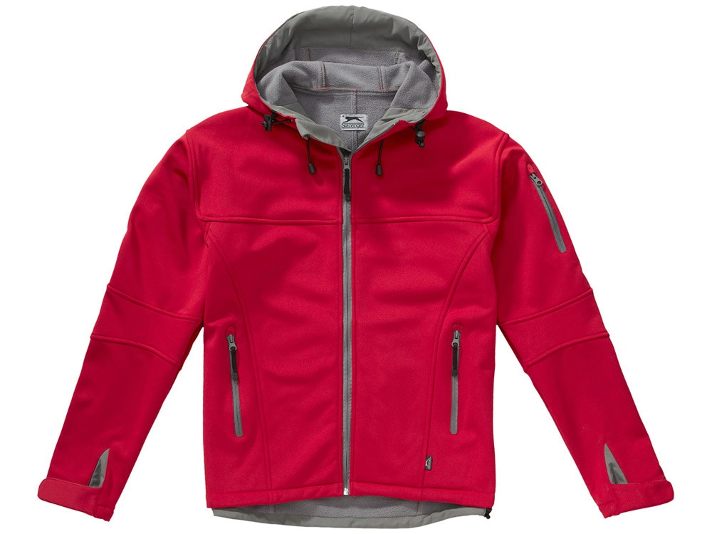 Куртка софтшел Match мужская, красный/серый (артикул 3330625M) - фото 3 - id-p65789529