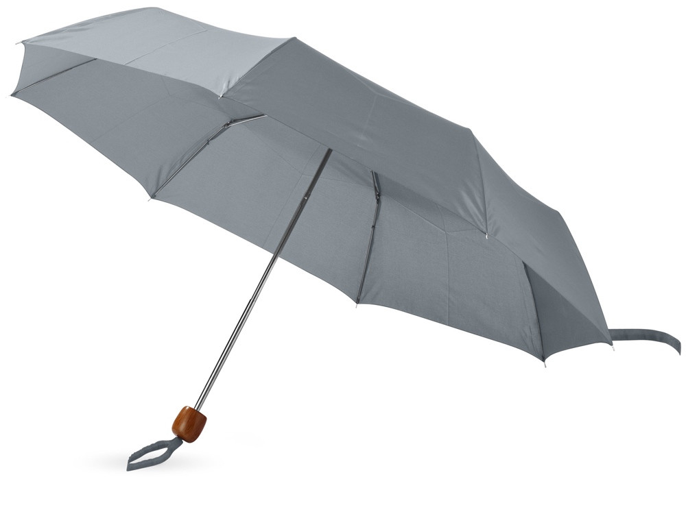 Зонт складной Oliviero, механический 21,5, серый (артикул 10906704)