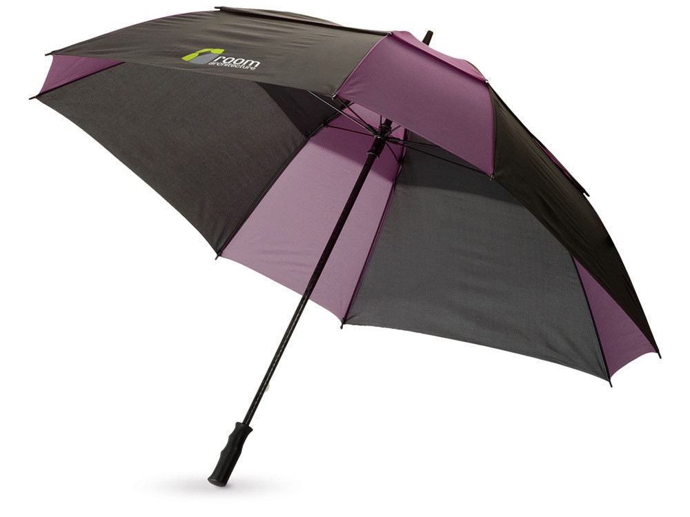Зонт трость Helen, механический 30, черный/темно-лиловый (артикул 10906004)
