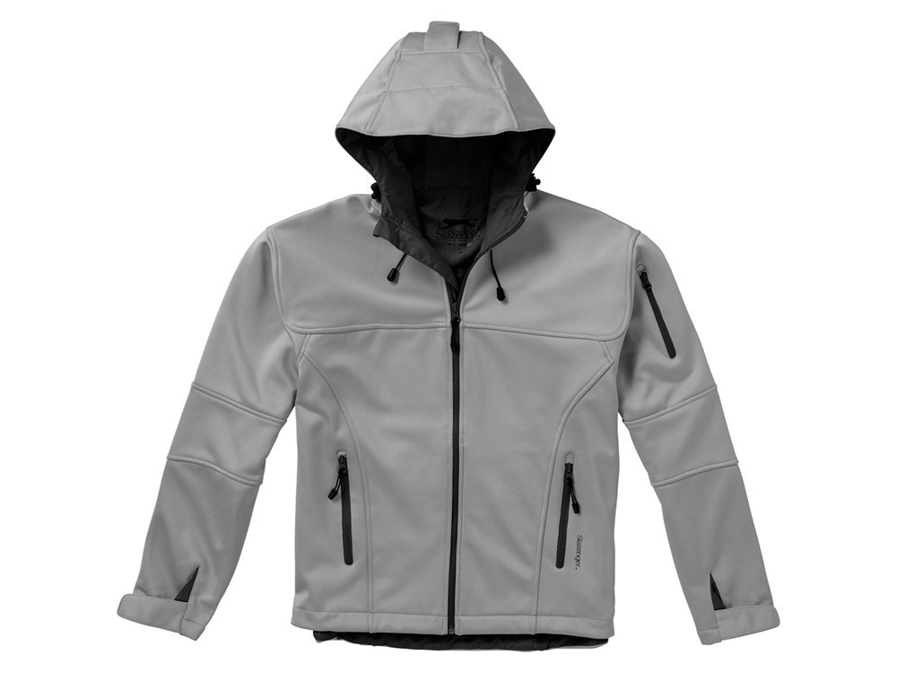 Куртка софтшел Match мужская, серый/черный (артикул 3330690L) - фото 4 - id-p65789554