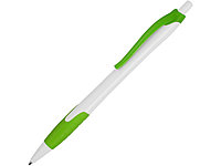 Ручка шариковая Santa Monica, белый/зеленый, черные чернила (артикул 10639604)