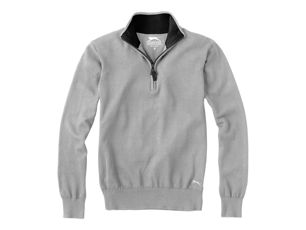 Пуловер Set с застежкой на четверть длины, серый/черный (артикул 3322990L) - фото 3 - id-p65790897