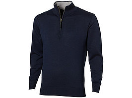Пуловер Set с застежкой на четверть длины, т.синий/серый (артикул 3322949XL)