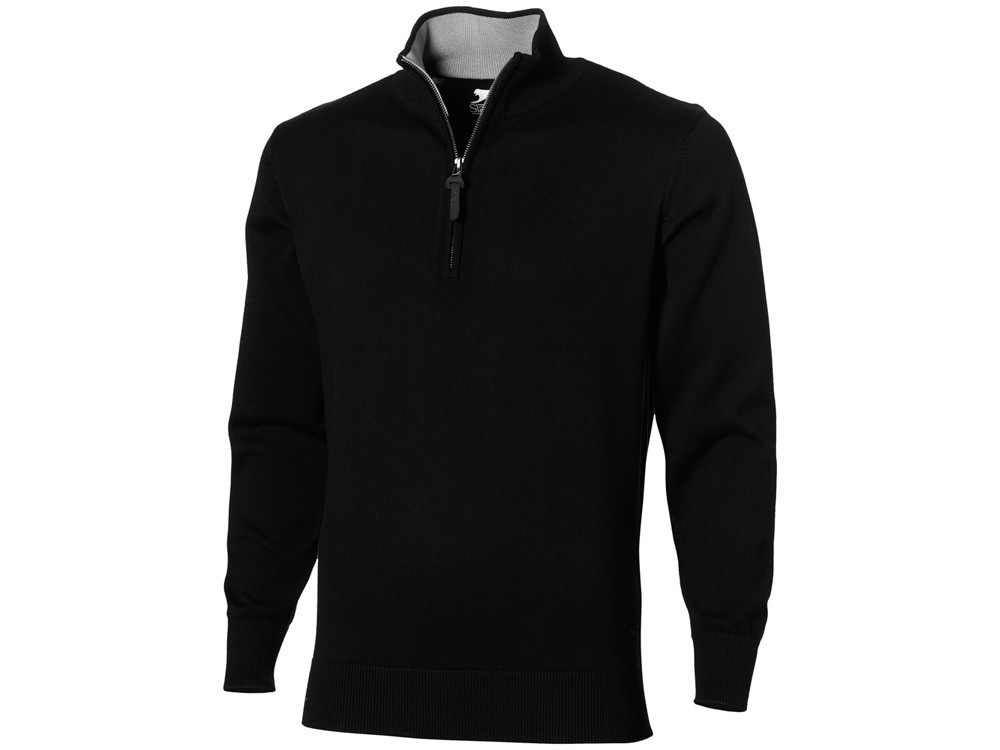 Пуловер Set с застежкой на четверть длины, черный/серый (артикул 3322999M) - фото 1 - id-p65790906