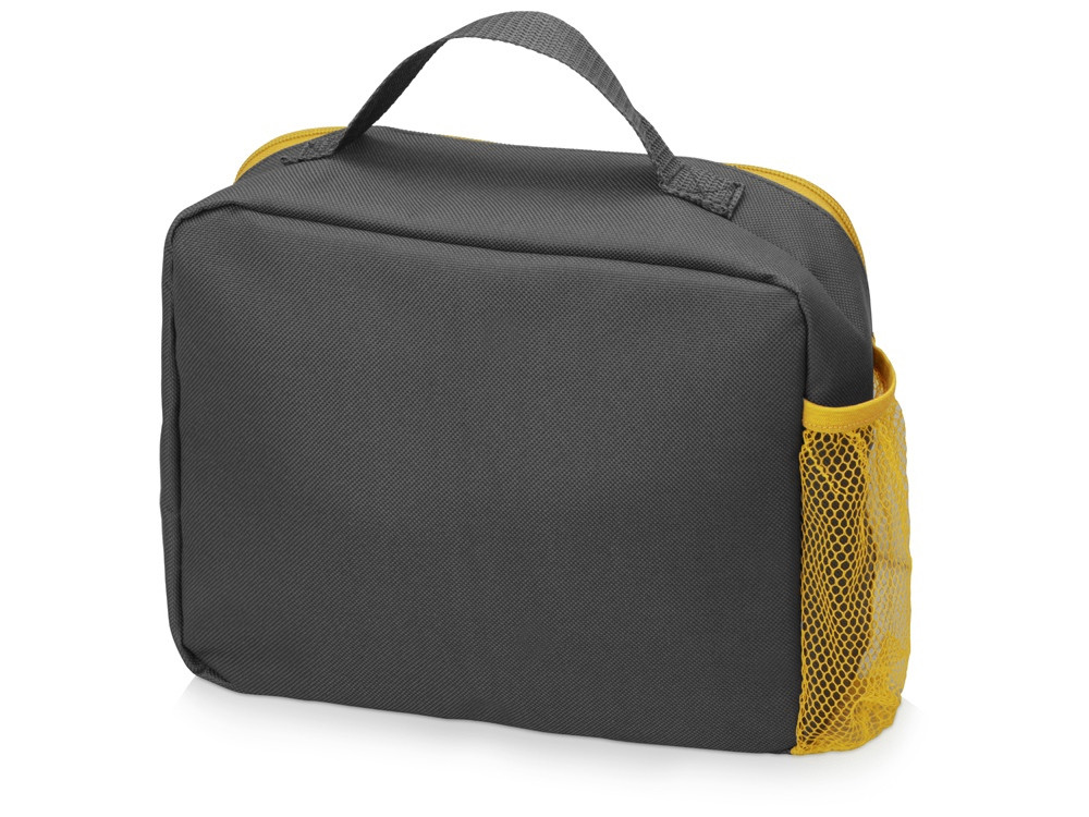 Изотермическая сумка-холодильник Breeze для ланч-бокса, серый/желтый (артикул 935944) - фото 3 - id-p88581738