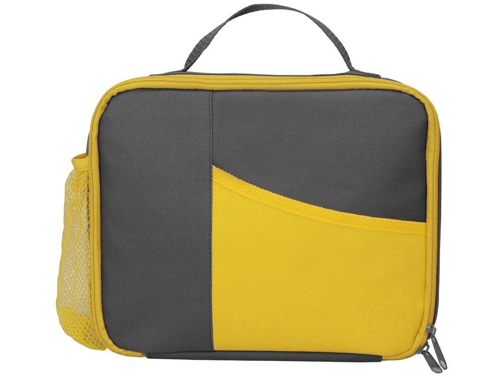 Изотермическая сумка-холодильник Breeze для ланч-бокса, серый/желтый (артикул 935944) - фото 4 - id-p88581738