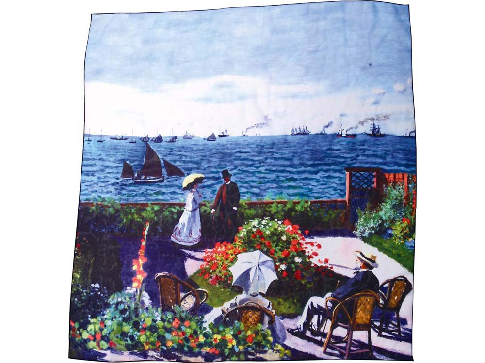 Набор: платок, складной зонт Моне. Сад в Сент-Андрес, голубой (артикул 905906) - фото 2 - id-p65791089