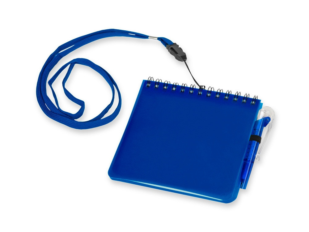 Блокнот А6 Журналист с ручкой, синий (артикул 789402)