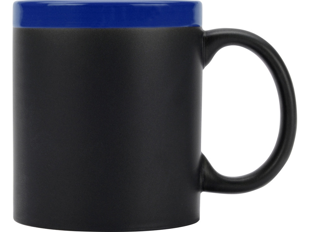 Кружка с покрытием для рисования мелом Да Винчи, черный/синий (артикул 879852) - фото 3 - id-p65791189