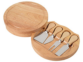 Набор ножей для сыра в деревянном футляре, который можно использовать как разделочную доску (артикул 827618)