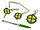 Набор Дамское счастье: шариковая ручка, крючок для ключей, складной крючок для сумки с карабином и шильдом,, фото 2