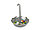 Подставка-ручка под канцелярские принадлежности Зонтик, серебристый (артикул 331400), фото 3