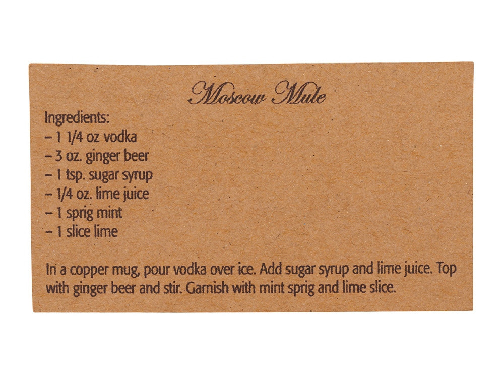 Набор кружек для коктейля с рецептом Moscow mule (артикул 10040300) - фото 7 - id-p65807367