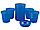 Набор Plastglass: 4 стакана с открывалкой, синий (артикул 829412), фото 2