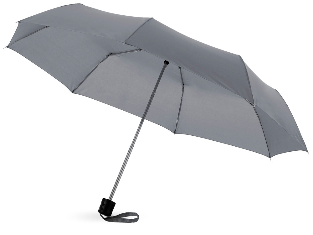 Зонт Ida трехсекционный 21,5, серый (артикул 10905207)