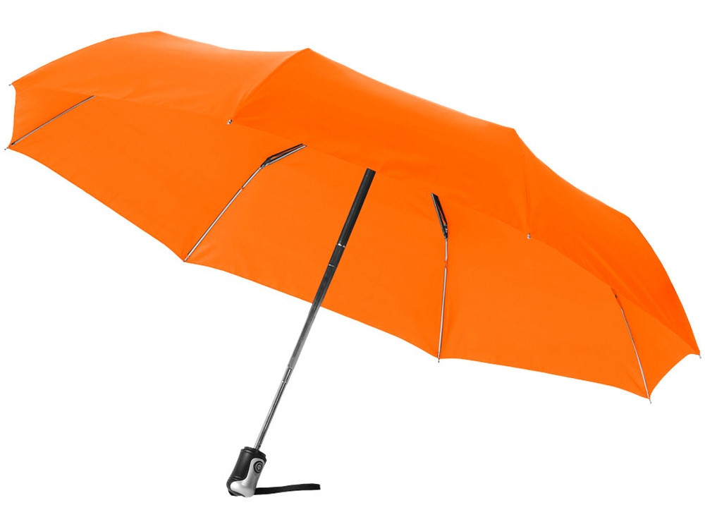 Зонт Alex трехсекционный автоматический 21,5, оранжевый (артикул 10901611)