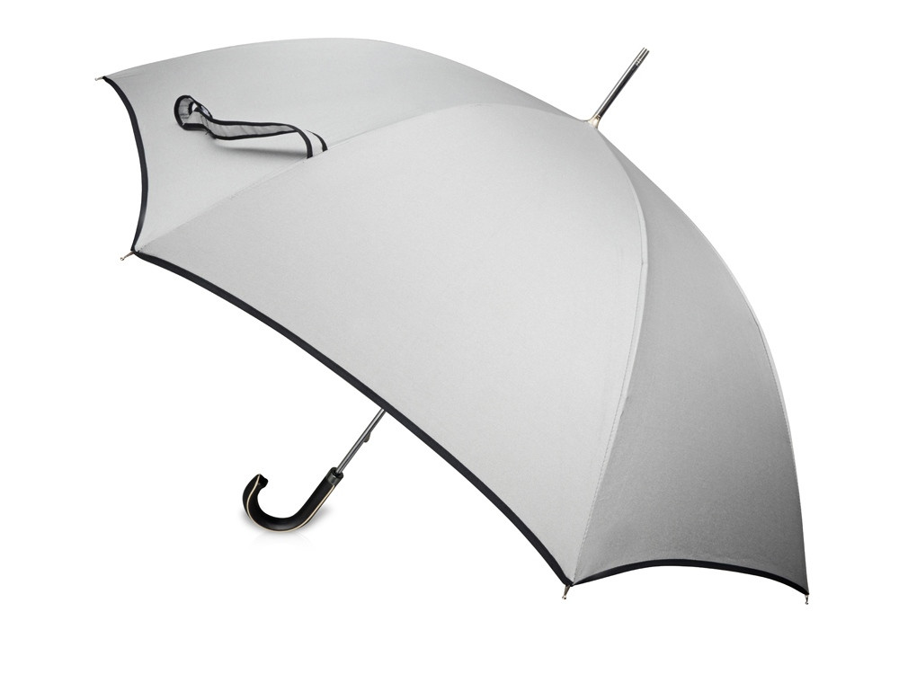 Зонт трость Ривер, механический 23, серебристый/черный (артикул 10904401) - фото 2 - id-p65792222