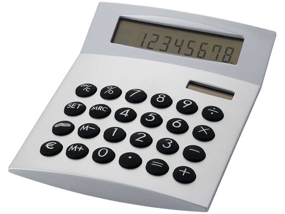 Калькулятор с конвертером валют Face-it, серебристый (артикул 19686569)