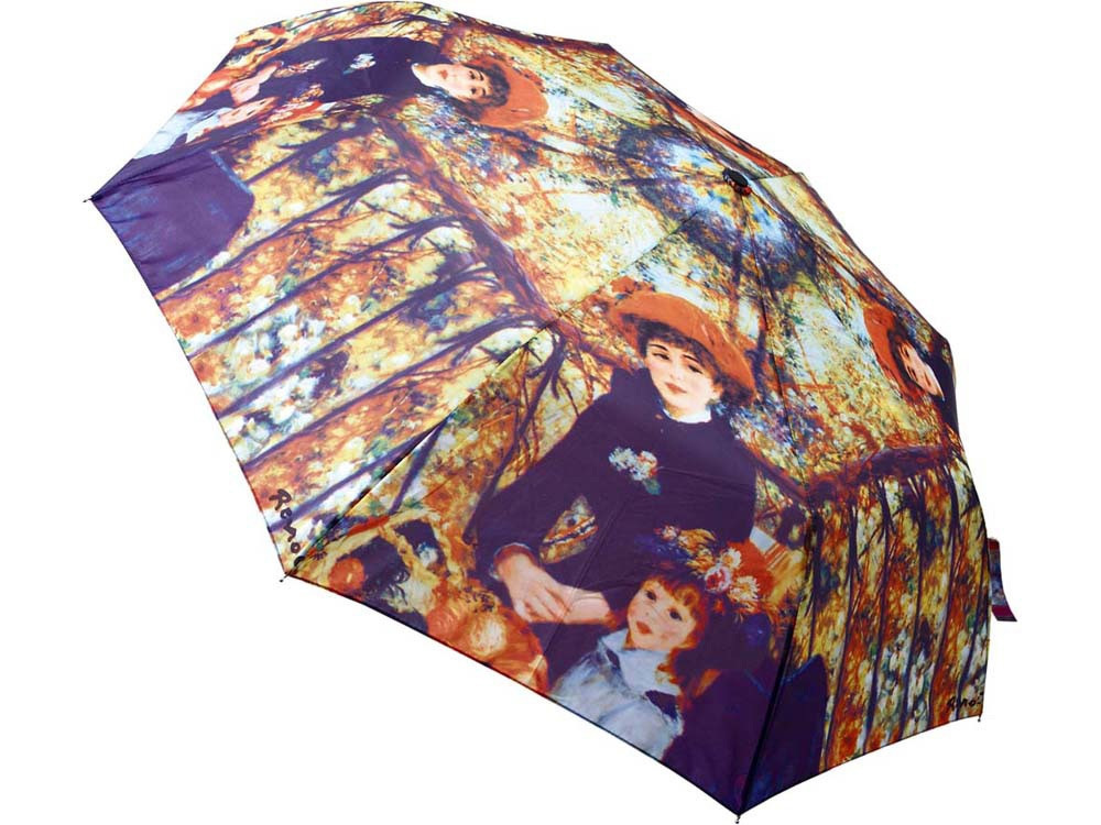 Набор: платок, складной зонт Ренуар. Терраса, синий/желтый (артикул 905903) - фото 2 - id-p65791337