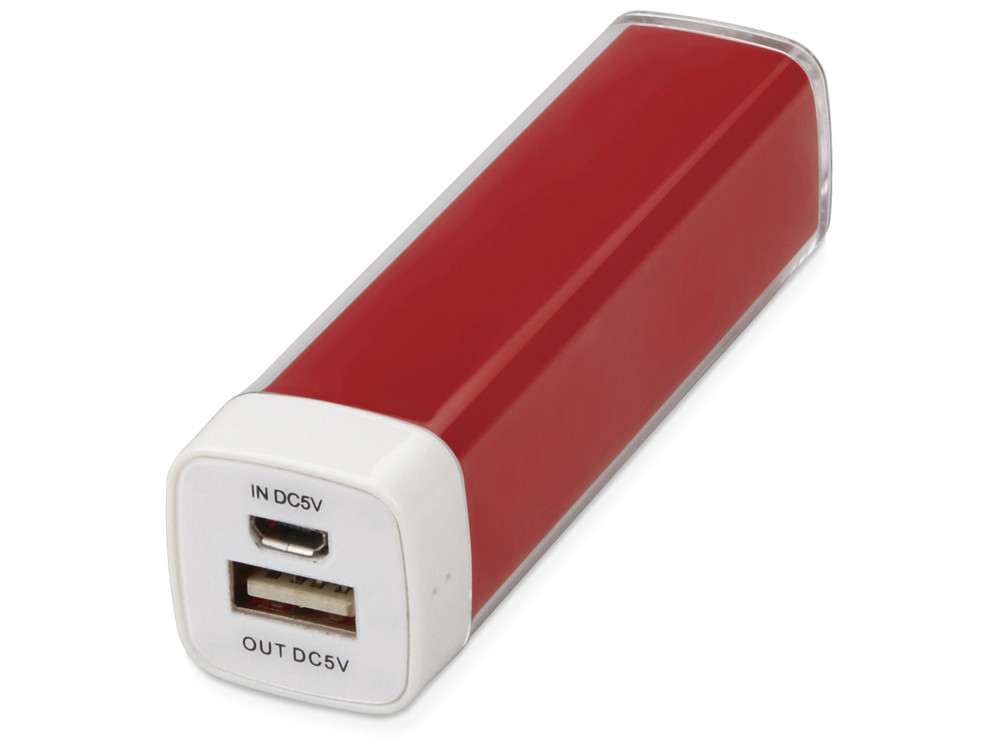 Портативное зарядное устройство Ангра, 2200 mAh, красный (артикул 392411)