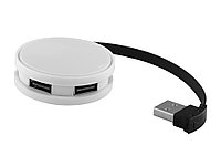 USB Hub Round, на 4 порта, белый/черный (артикул 13419100)