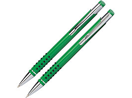 Набор Онтарио: ручка шариковая, карандаш механический, зеленый/серебристый (артикул 53400.03)