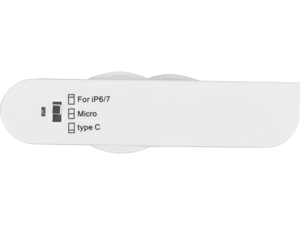 Универсальный переходник Smarty (Micro USB / Lightning / Type C), белый (артикул 597116) - фото 3 - id-p65812695