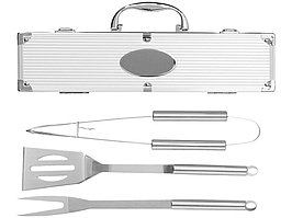 Набор для барбекю в кейсе: лопатка, щипцы, вилка (артикул 19538804)