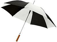 Зонт-трость Lisa полуавтомат 23, белый/черный (артикул 10901710)