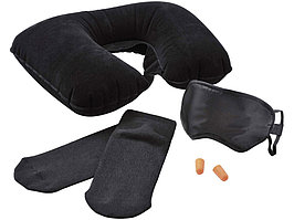 Набор дорожный: повязка для глаз, беруши, надувная подушка, носки (артикул 11946400)