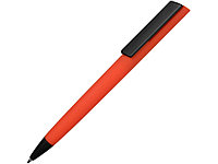 Ручка пластиковая soft-touch шариковая Taper, красный/черный (артикул 16540.01)