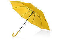 Зонт-трость полуавтоматический с пластиковой ручкой, желтый (артикул 907004)