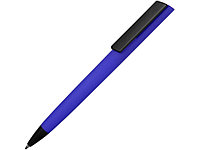 Ручка пластиковая soft-touch шариковая Taper, синий/черный (артикул 16540.02)
