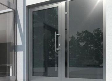 Алюминиевые двери с распашной системой открывания - фото 2 - id-p88582681